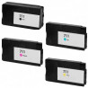 Multipack 4 Cartucce Pigmentate Per HP 711